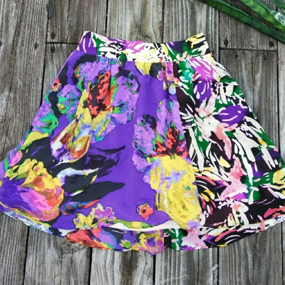NWOT *Maeve Anthropologie* Floral Mixed Skirt